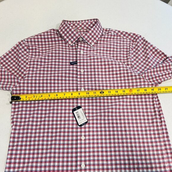 NEW JOHNNIE-O CRIMSON PREP-FORMANCE MEAD BUTTON UP LONG SLEEVE SHIRT SMALL - Picture 4 of 5